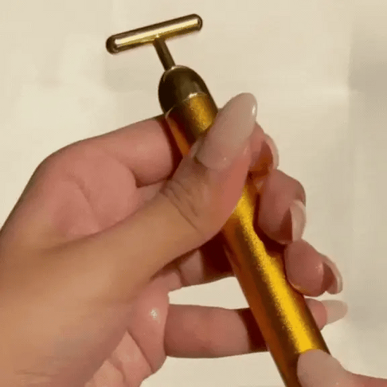 Gold Energy Beauty Bar Electric Facial Massage Roller
