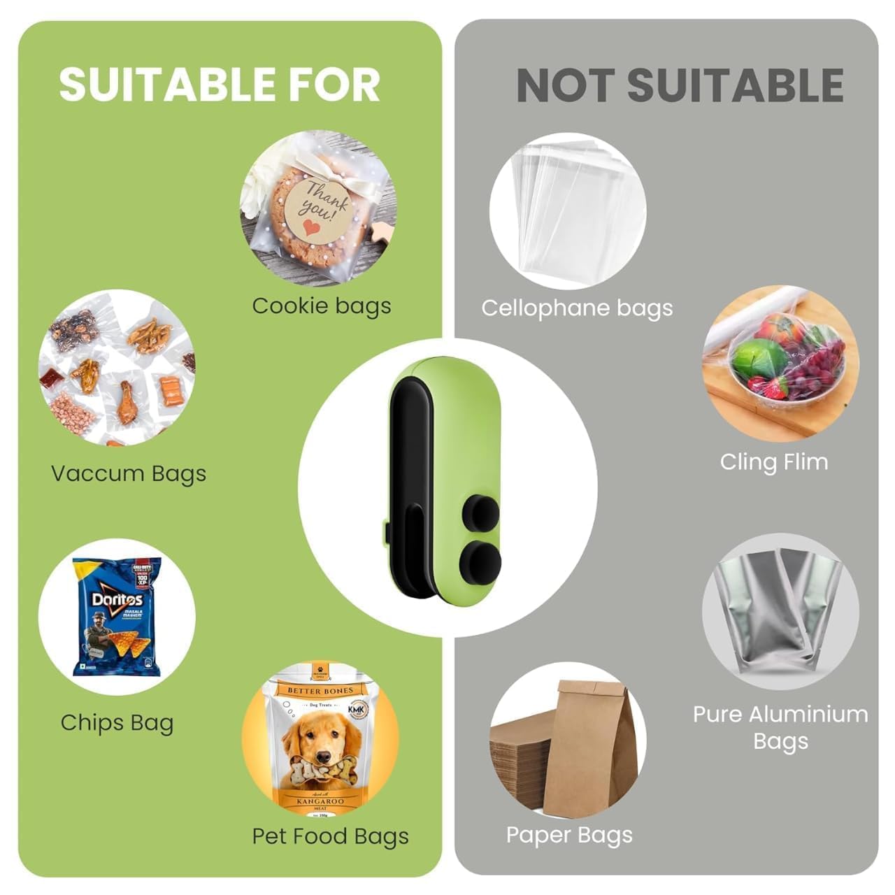 2-in-1 Portable Mini Sealing Machine for Food Packets